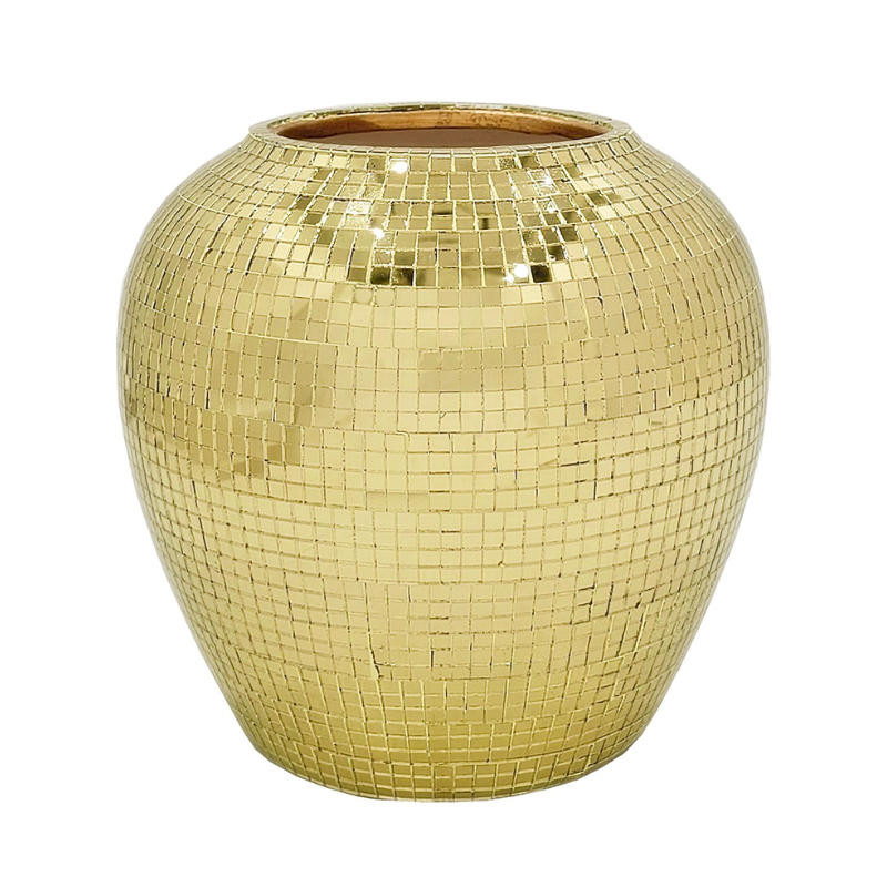 złoty wazon z mozaiki