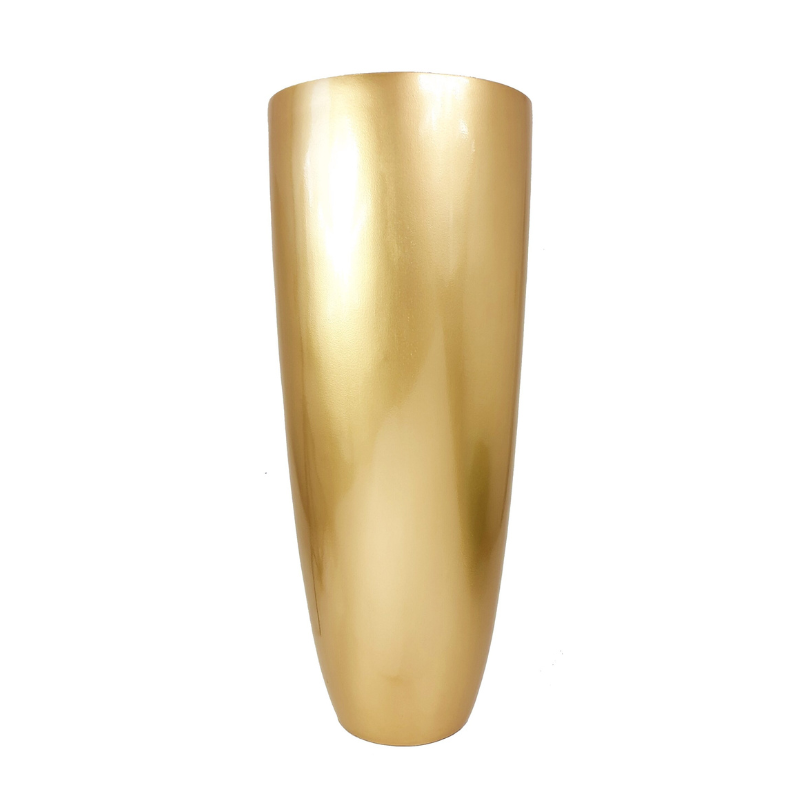 Duża donica do salonu złota