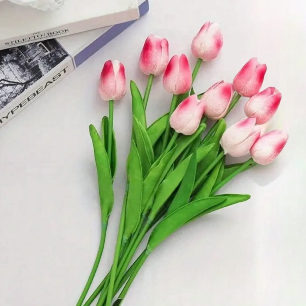 Kwiat sztuczny różowy tulipan