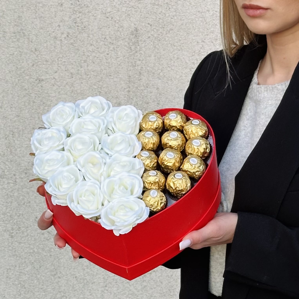 Prezent na dzień mamy, Flower box serce