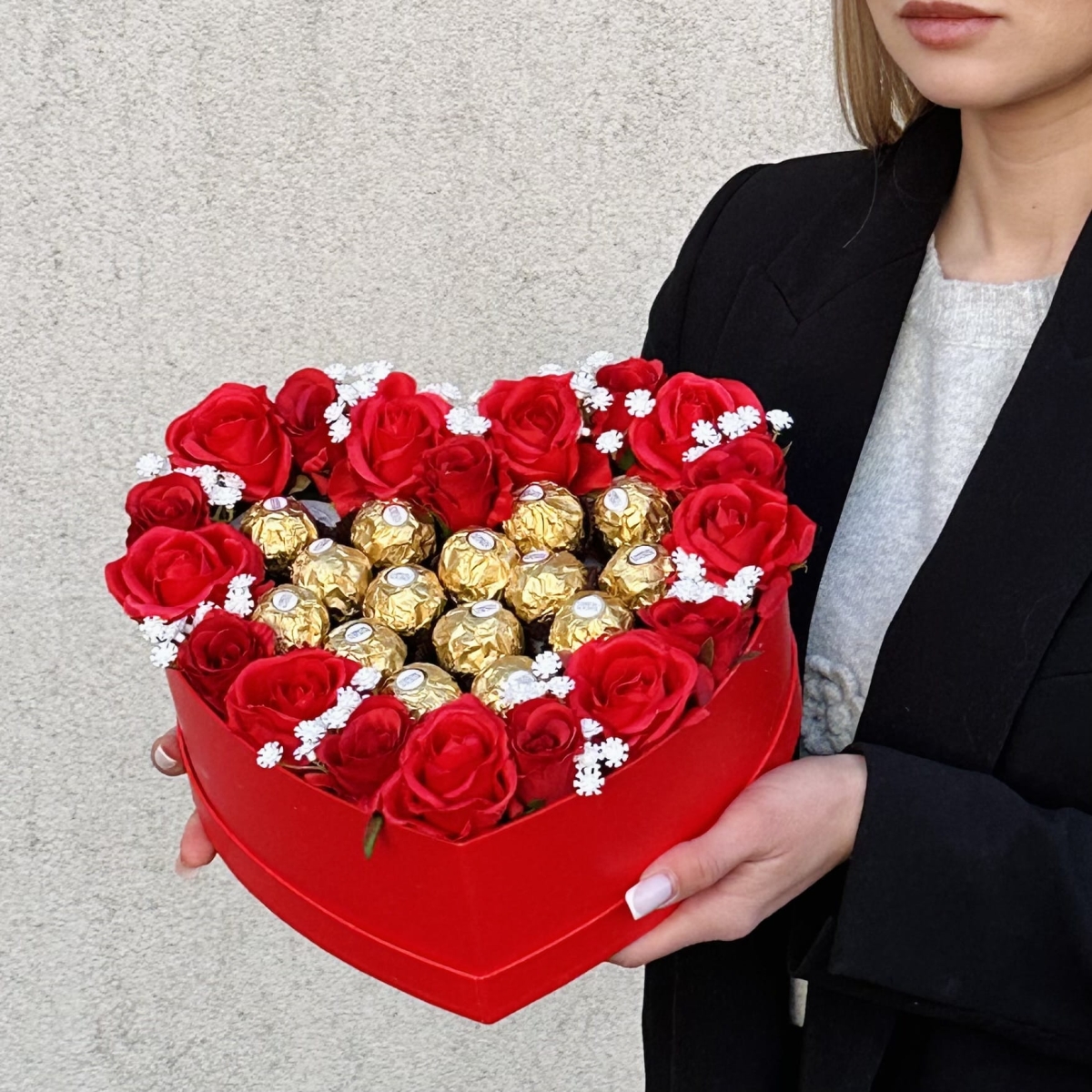 Prezent na dzień mamy, Flower box serce