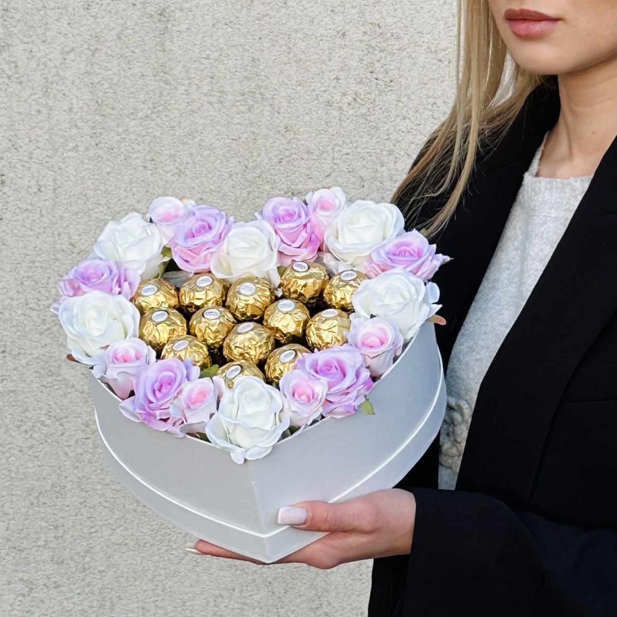 Prezent na dzień mamy, Flower box serce
