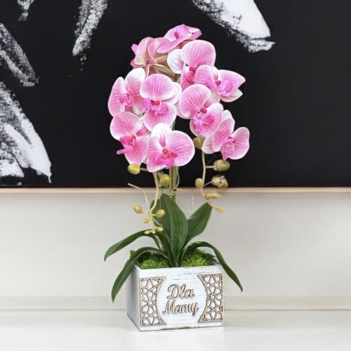 Sztuczny storczyk w doniczce 