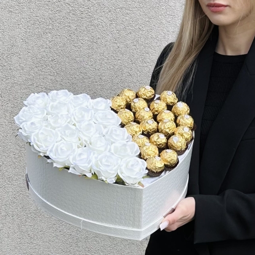 Flower box serce, Prezent na dzień mamy