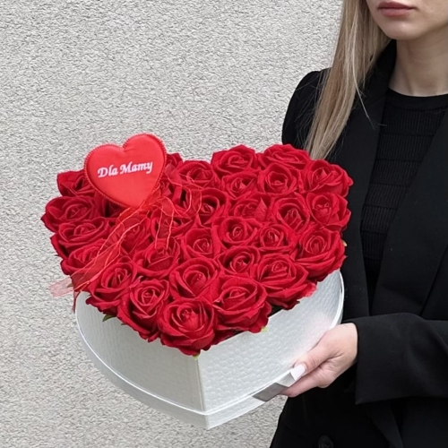 Flower box serce, Prezent na dzień mamy