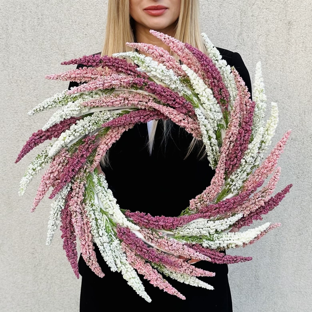 Wianek jesienny z wrzosów