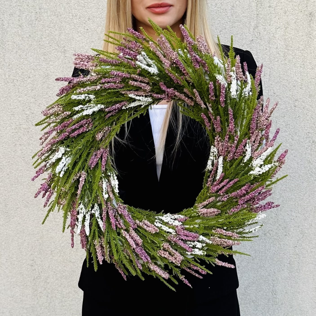 Wianek jesienny z wrzosów