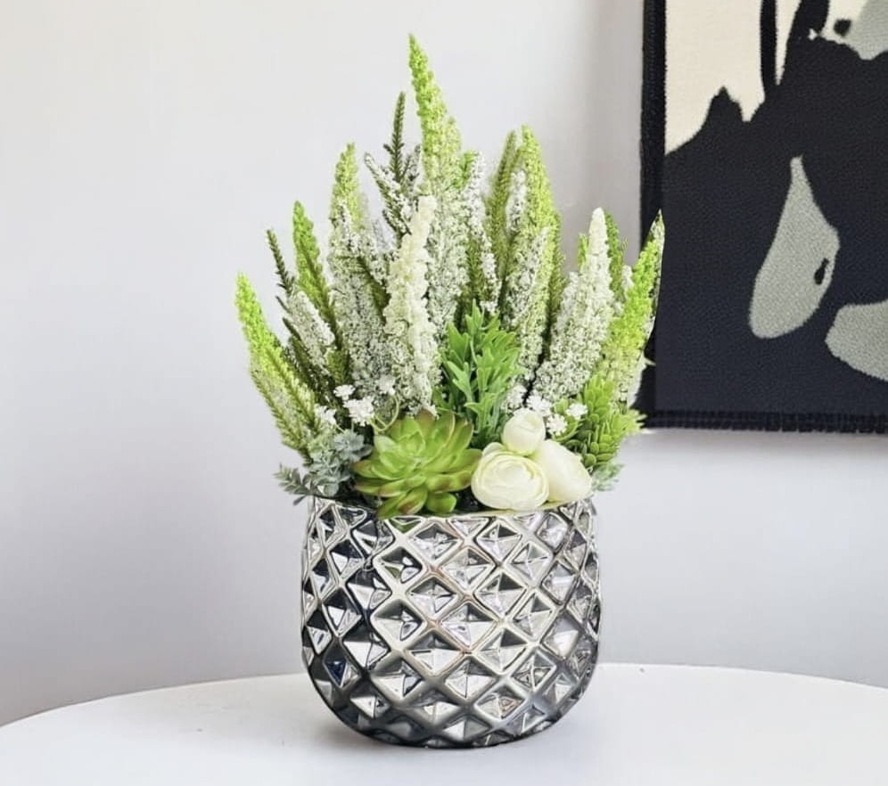 sztuczne wrzosy, kompozycja z wrzosów