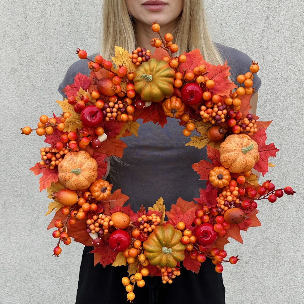 Wianek jesienny na drzwi