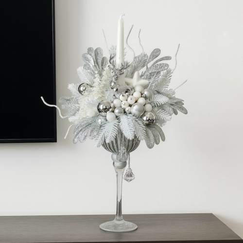 Stroik świąteczny w kielichu 