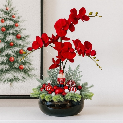 Sztuczny storczyk bożonarodzeniowy 