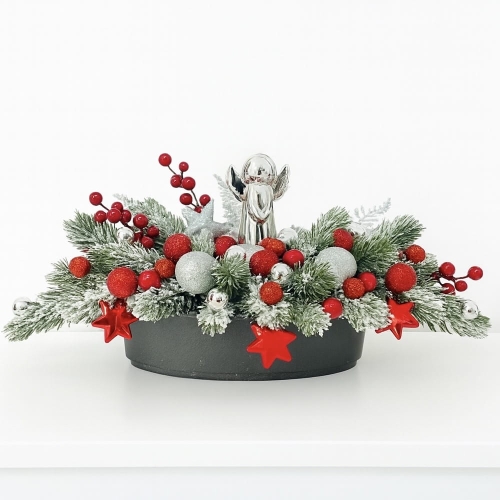 Stroik świąteczny bożonarodzeniowy na cmentarz 