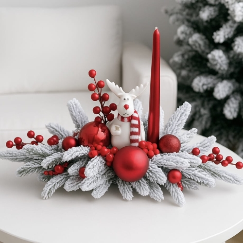 Stroik świąteczny na talerzu  