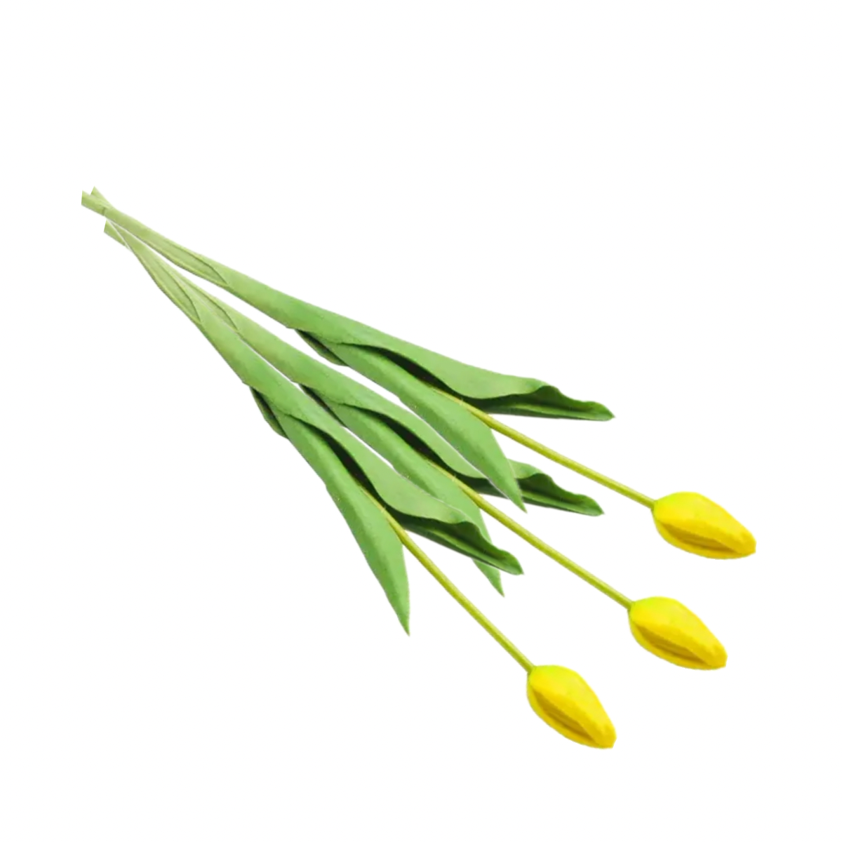 Tulipan silikonowy zamknięty żółty