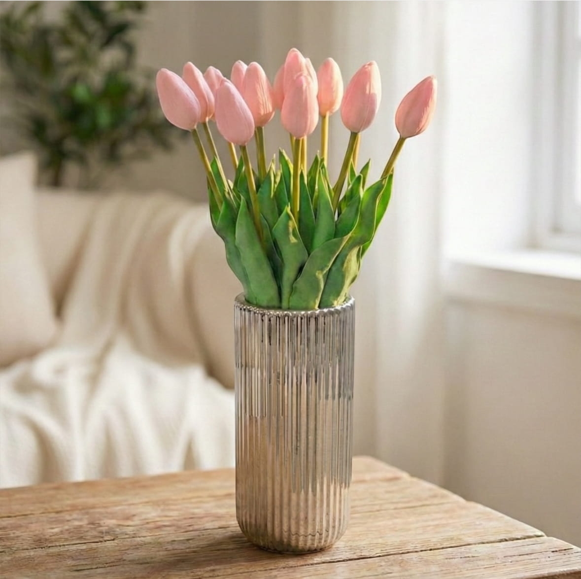 Tulipan silikonowy zamknięty Różowy