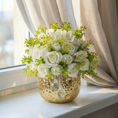 Kompozycja kwiatowa w doniczce 