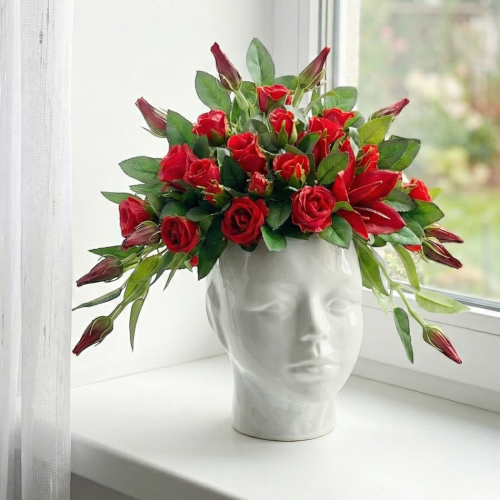 Kompozycja kwiatowa w doniczce