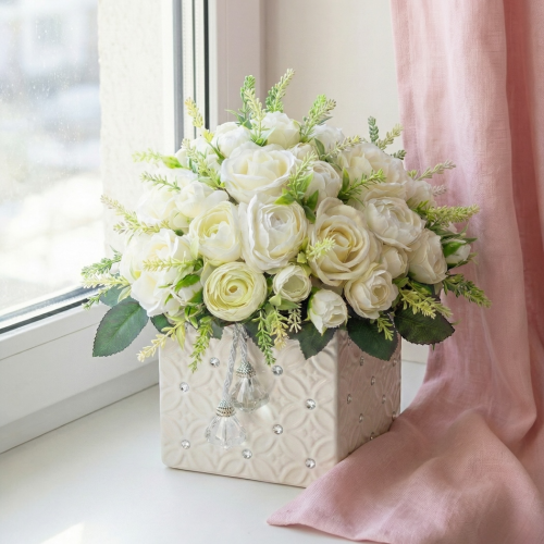 Kompozycja kwiatowa w doniczce 