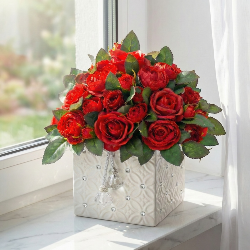 Kompozycja kwiatowa w doniczce 