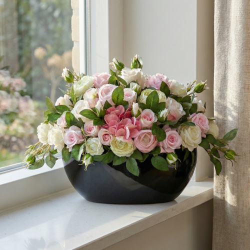 Kompozycja kwiatowa w doniczce 