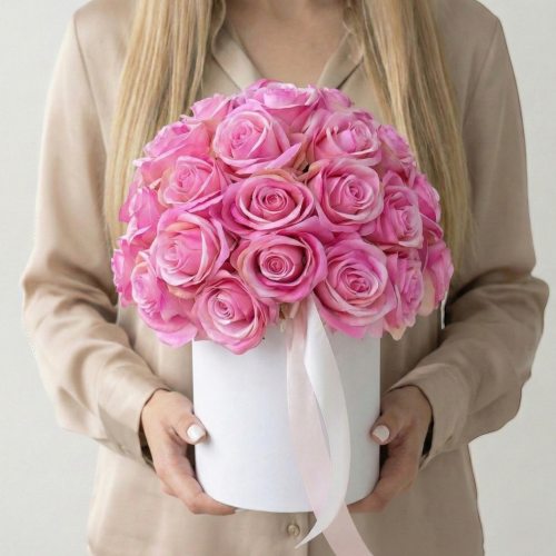 Flower box z róż, Prezent na dzień mamy