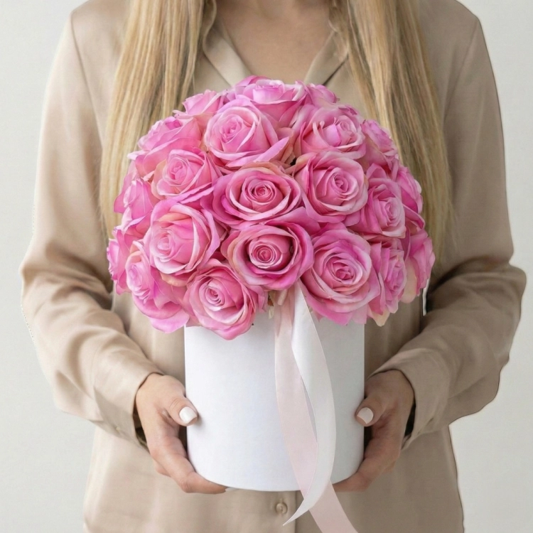 Flower box z róż, Prezent na dzień mamy