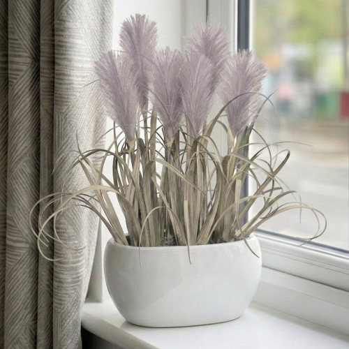 Sztuczna trawa pampasowa w doniczce 