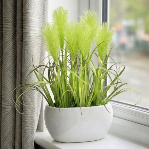 Sztuczna trawa pampasowa w doniczce 