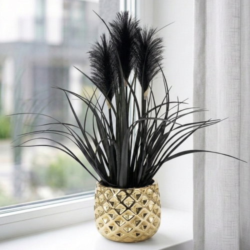 Sztuczna trawa pampasowa w doniczce 