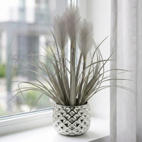 Sztuczna trawa pampasowa w doniczce  