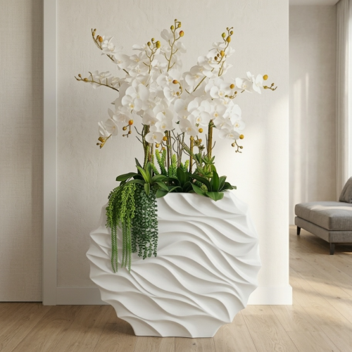 Sztuczny storczyk w donicy 