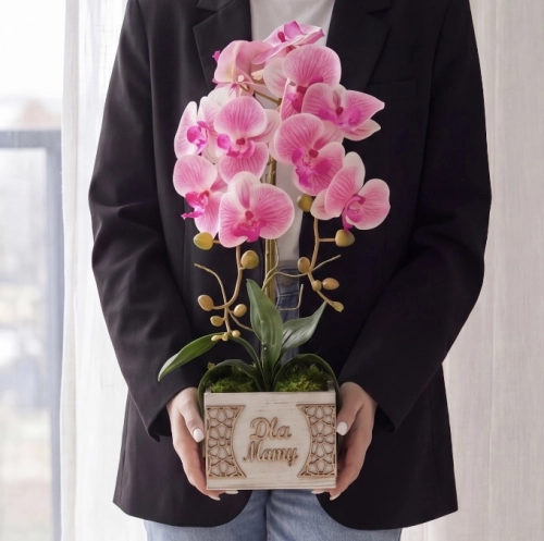 Sztuczny storczyk w doniczce 