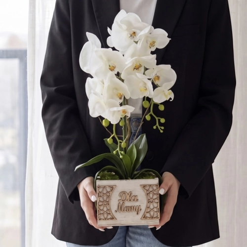 Sztuczny storczyk w doniczce 