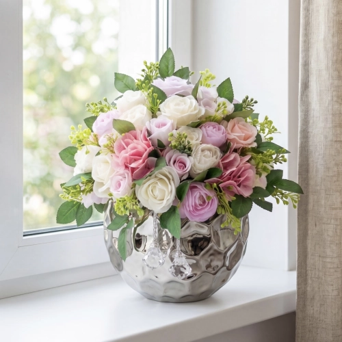 Kompozycja kwiatowa w doniczce 