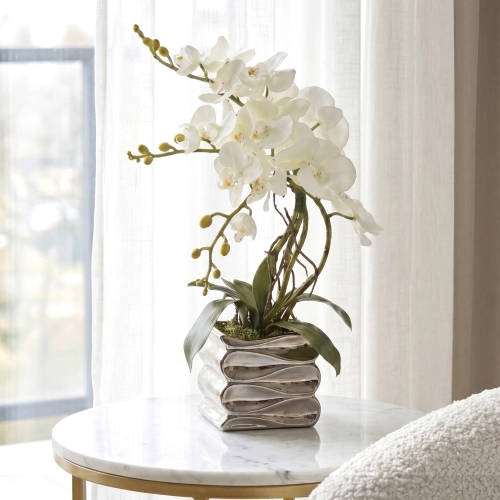 Sztuczny storczyk w ceramicznej doniczce  