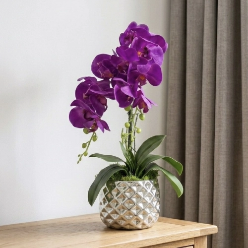 Sztuczny storczyk w ceramicznej doniczce 